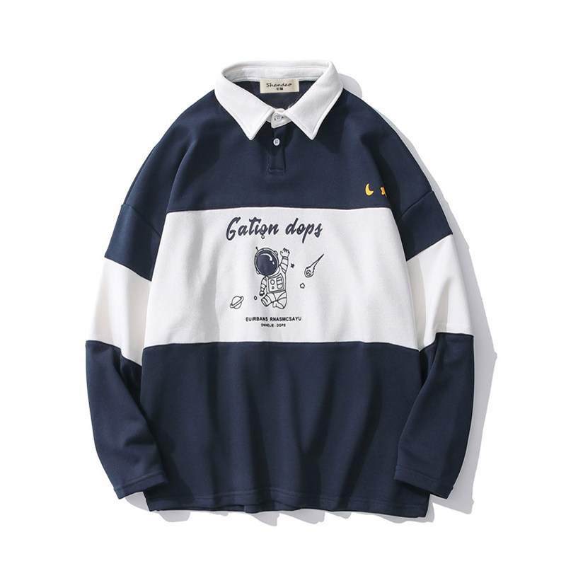 衫岛情侣装宇航员polo衫长袖潮卫衣 衫岛卫衣