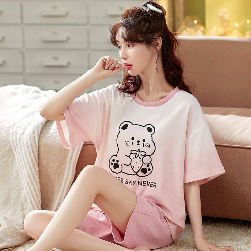 圆领短袖套装2022年新款夏季睡衣 安思梦睡衣/家居服套装