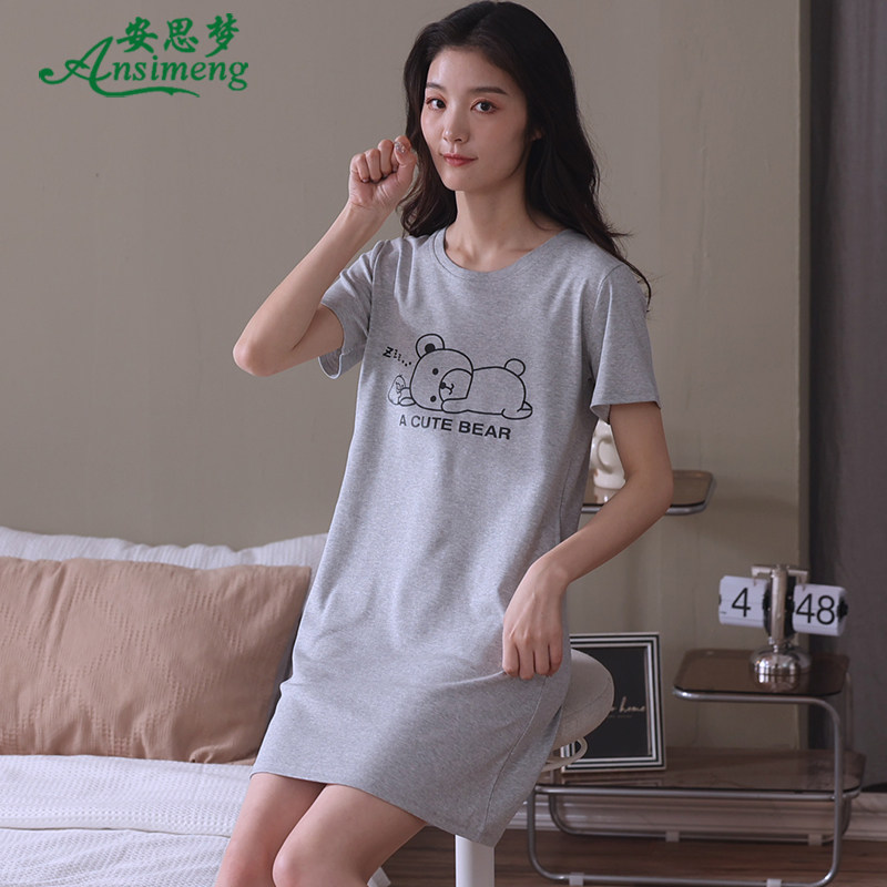 夏季纯棉短袖可爱连衣裙子睡裙 安思梦睡裙