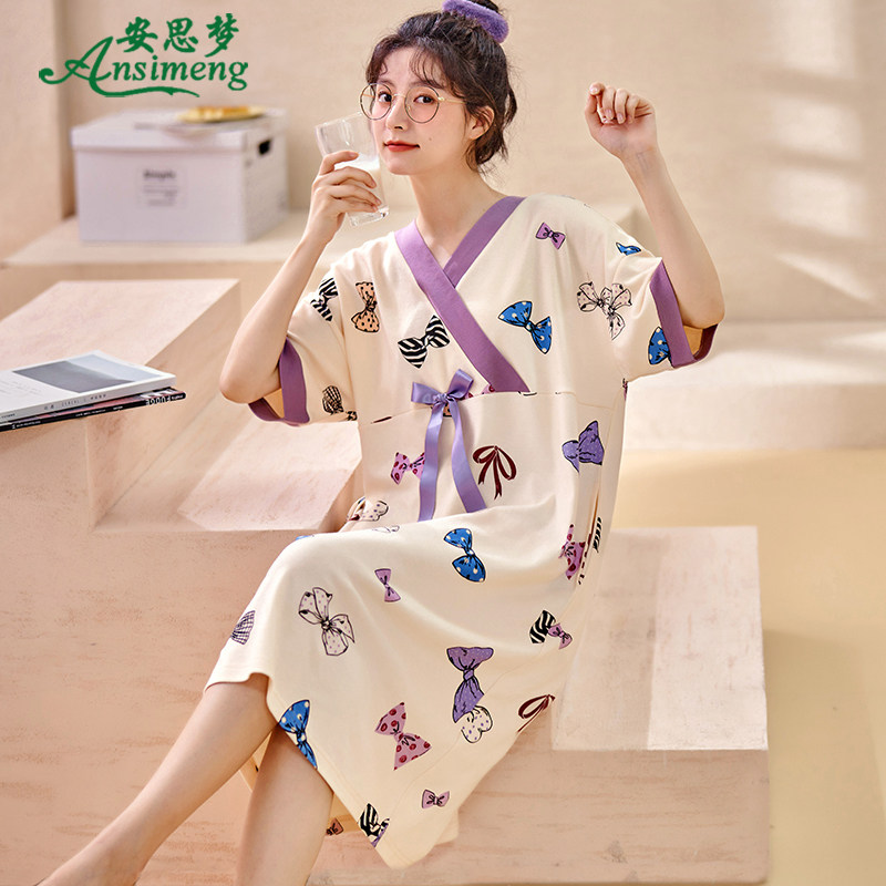 睡裙2022年新款纯棉夏天连衣裙子 安思梦睡裙