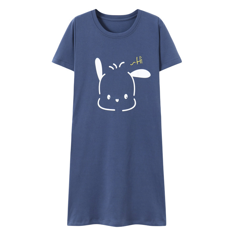 夏季睡裙纯棉短袖可爱中裙 安思梦睡裙