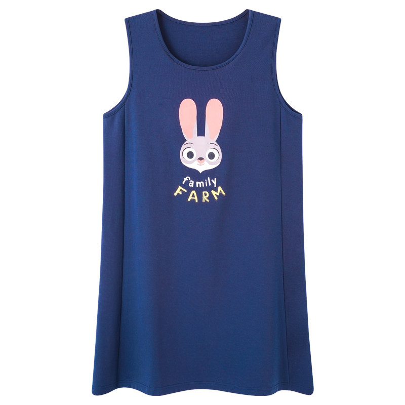 睡裙夏季新款纯棉无袖带连衣裙子 安思梦睡裙