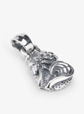 BWLS925纯银海洋元素吊坠海浪