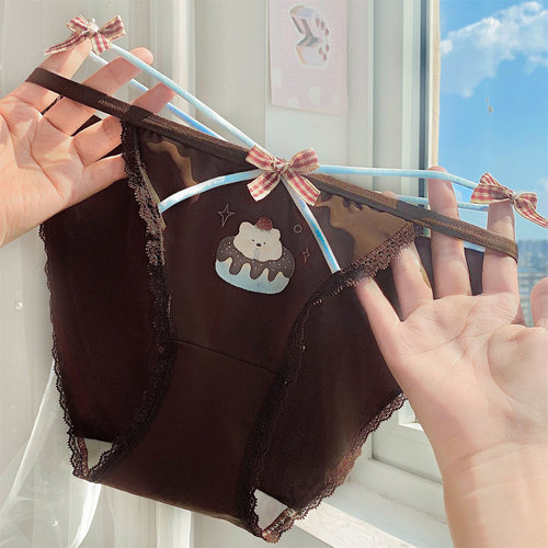 海盐栗栗~女生可露丽风镂空细带内裤女2026新款少女风三角裤女士 - 图1