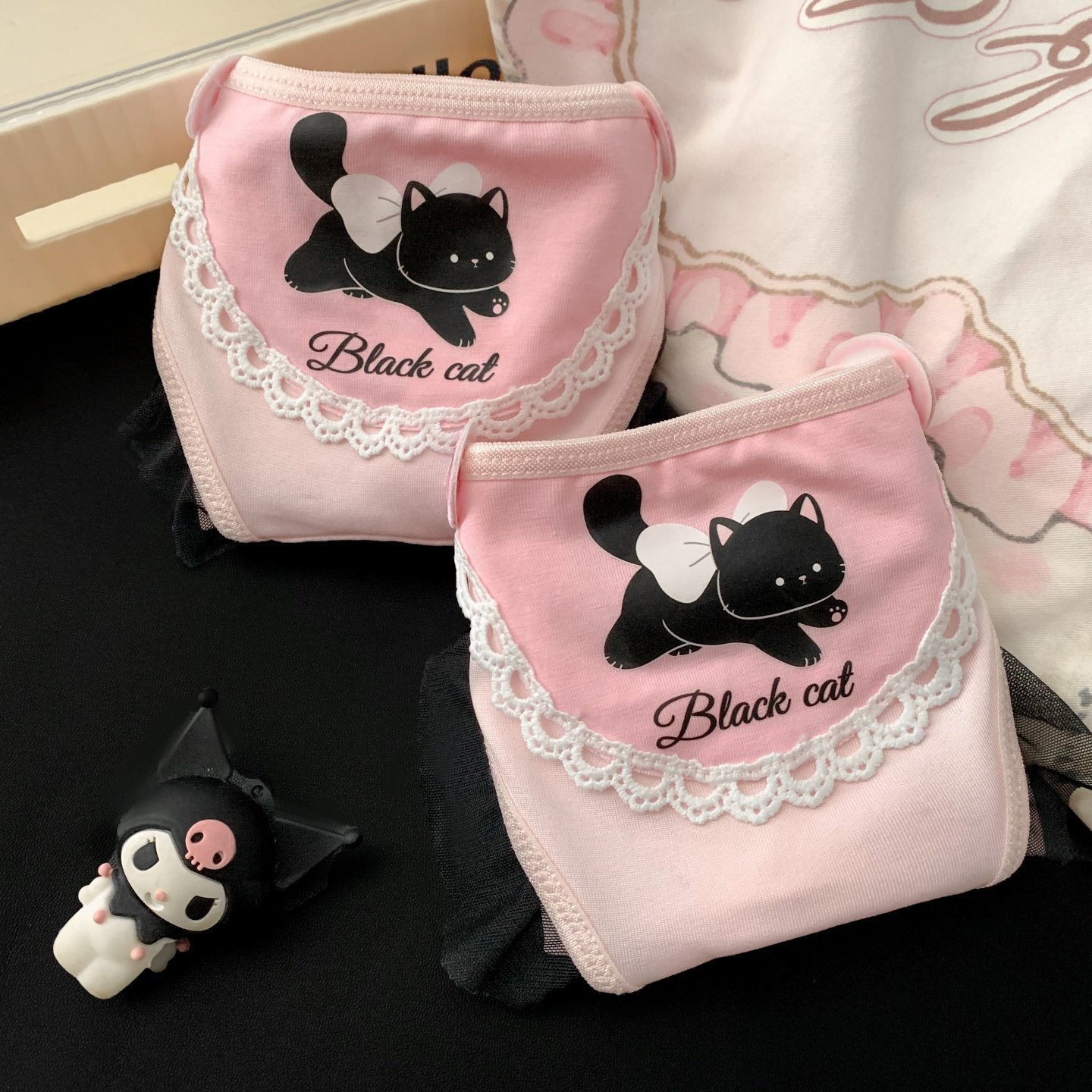 小甜崽 天使小猫咪系带小心机甜美可爱内裤女生高开叉女士三角裤,淘宝优惠券,粉丝福利购,淘宝优惠卷