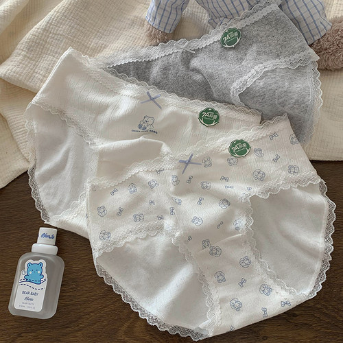 绵柔小熊~女生舒适纯棉三角裤女士高颜值7a级抗菌内裤女2026新款 - 图2