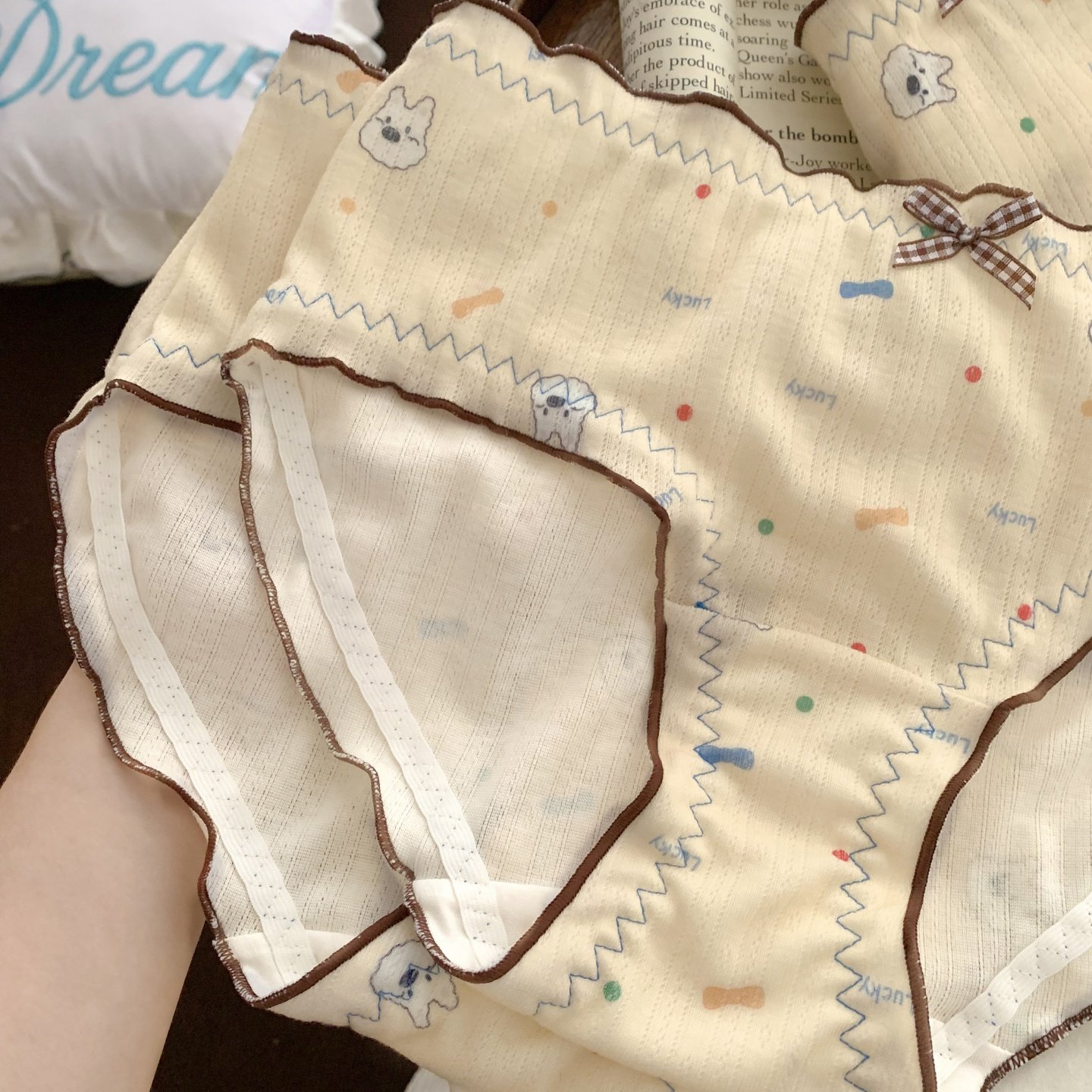 波点板糖~女生纯欲可爱内裤女2026新款全棉裆亲肤舒适中腰三角裤,淘宝优惠券,粉丝福利购,淘宝优惠卷