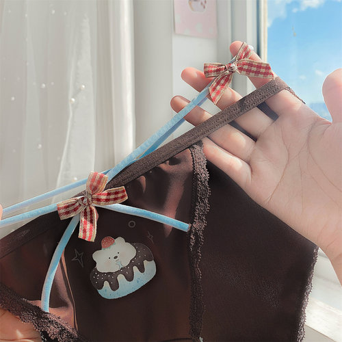 海盐栗栗~女生可露丽风镂空细带内裤女2026新款少女风三角裤女士 - 图3