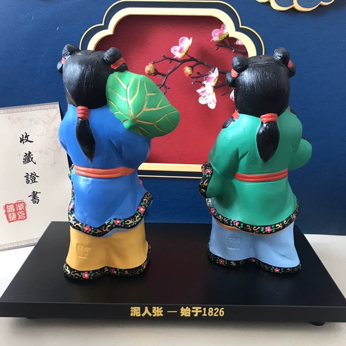 Tianjin Clayman Zhang Caijin Пара китайского стиля классического традиционного специализированного цветового пластика и комбинированной столешницы