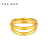 TSL Xie Ruilin gold ring 5D hard gold line shape pure gold ring price gold female XR373