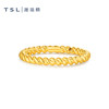 TSL Xie Ruilin gold ring 5D hard gold craft twisted plain gold pure gold ring priced gold XR266
