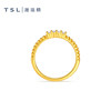 TSL Xie Ruilin gold ring 5D hard gold inlaid with diamond pure gold ring new product women's XR524