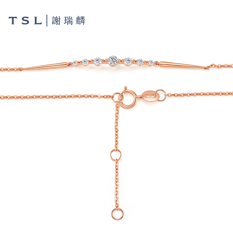 TSL谢瑞麟Monthly Special系列18K金钻石手链简约轻奢手饰S7459 - 图2