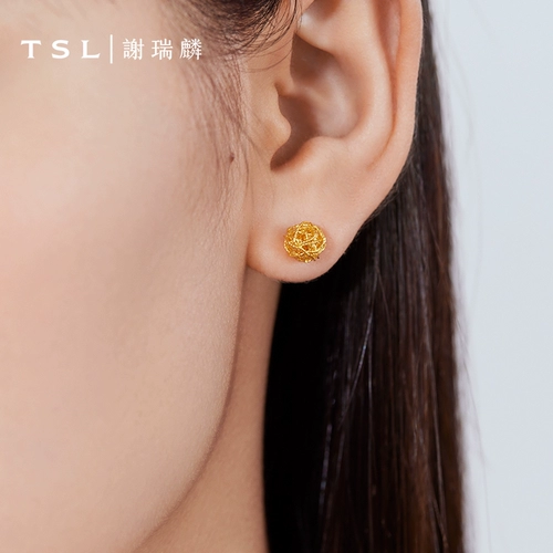 TSL Xie Ruilin Gold Серьги цветочные футбольные серьги золотые серьги 5G Craft Women YS451