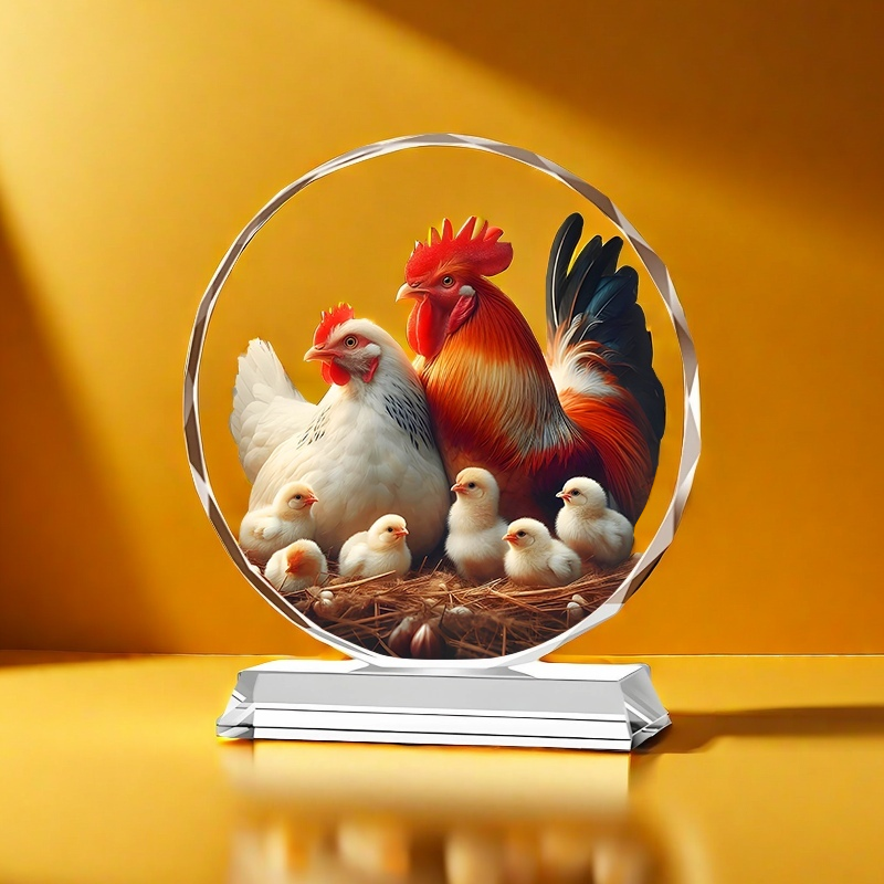 吉祥全家福水晶摆件桌面客厅办公室装饰三代同堂亲子纪念日摆台,淘宝优惠券,粉丝福利购,淘宝优惠卷