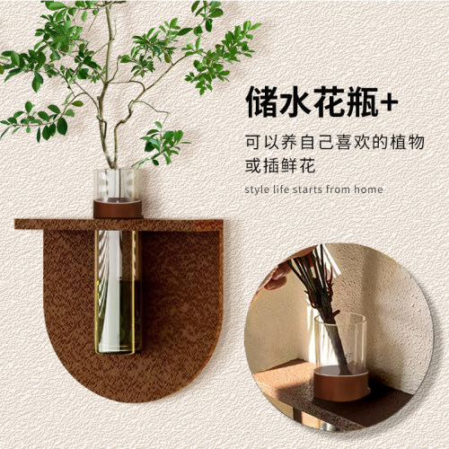 3d立体客厅装饰画复古风水培绿植餐厅高级感挂画免打孔创意墙壁画 - 图3