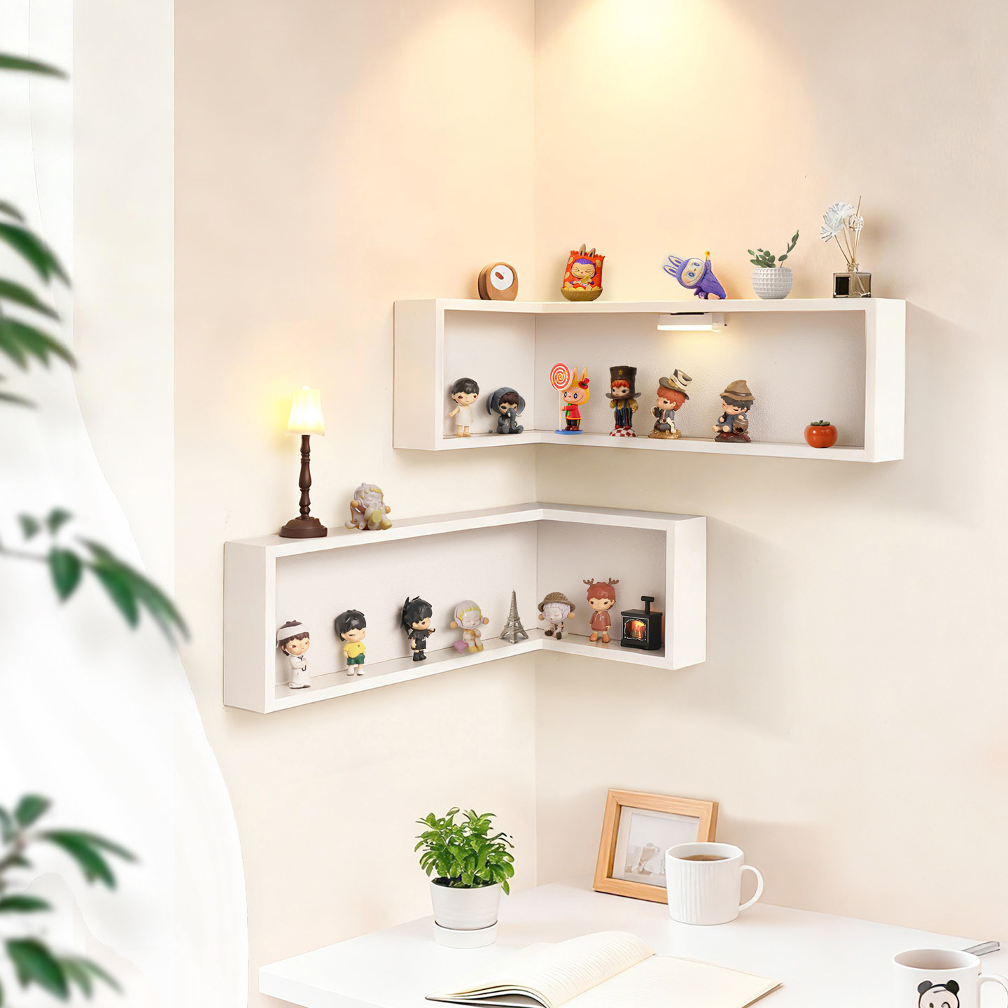 国补盲盒收纳展示架小野萌粒手办挂墙小收纳盒免打孔带防尘置物架,淘宝优惠券,粉丝福利购,淘宝优惠卷