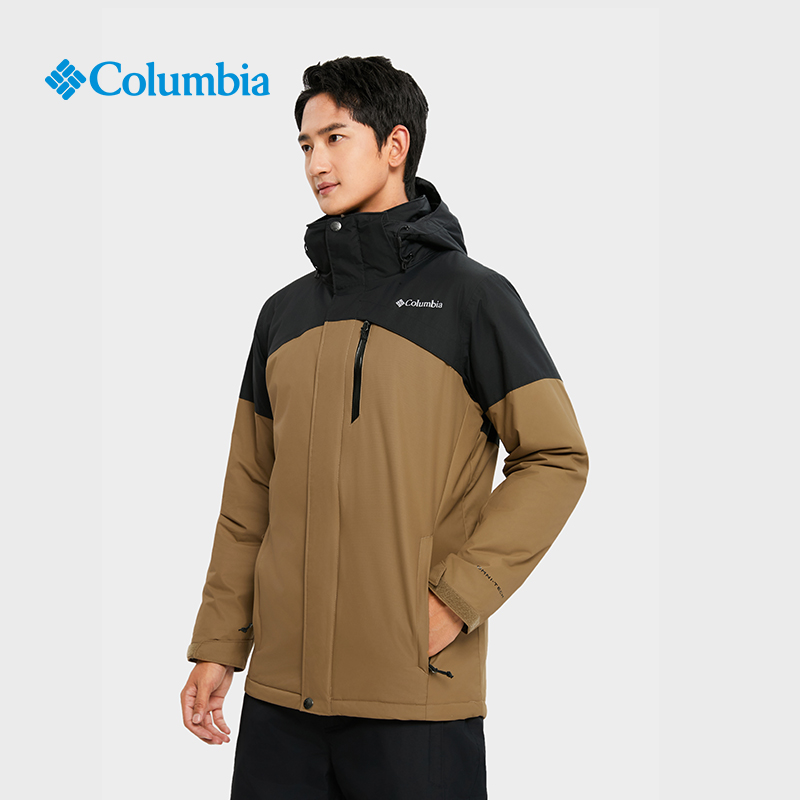 Columbia哥伦比亚户外男子银点防水冲锋衣保暖防风滑雪服WE0975 - 图1