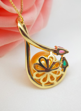 微镶锆石礼盒装吊坠项链送闺蜜