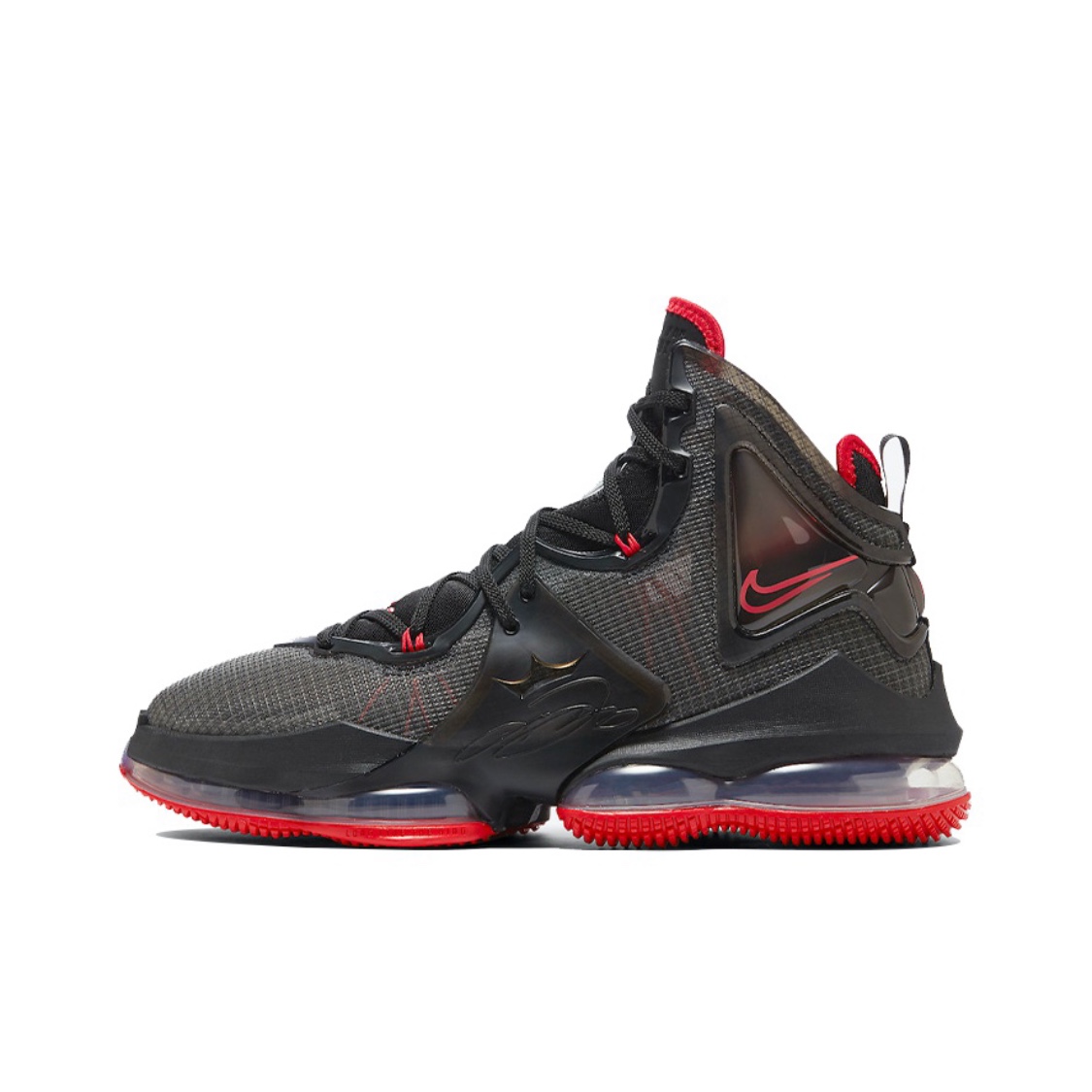 NIKE Lebron19詹姆斯19代高帮实战鞋 LBJ19 黑红篮球鞋DC9340-001 - 图3