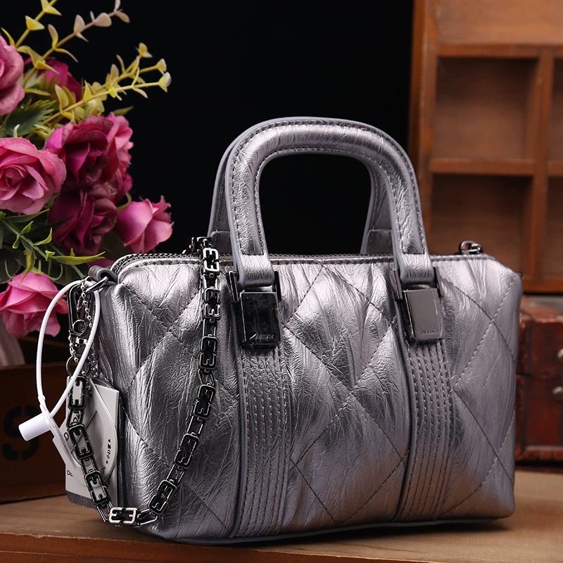 小D家女包2025新款真皮菱格手提包2025新款小香风小众高级斜挎包,淘宝优惠券,粉丝福利购,淘宝优惠卷