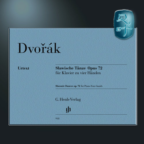 亨乐原版 德沃夏克 斯拉夫舞曲钢琴四手联弹op72  Dvorák Slawische Tänze op.72 für Klavier 4ms HN918 - 图0