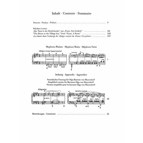 亨乐原版 李斯特 梅菲斯托圆舞曲 钢琴独奏 Liszt Mephisto Waltz HN763 - 图1