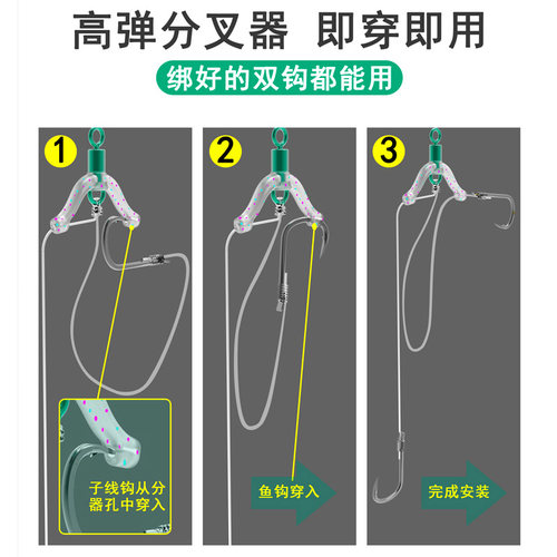 【防缠卸力】快速子线夹子线分叉器防缠绕线夹连接器垂钓小配件 - 图1