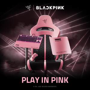 哔哩哔哩Razer雷蛇BLACKPINK联名款蝰蛇鼠标垫键盘电竞椅外设套装