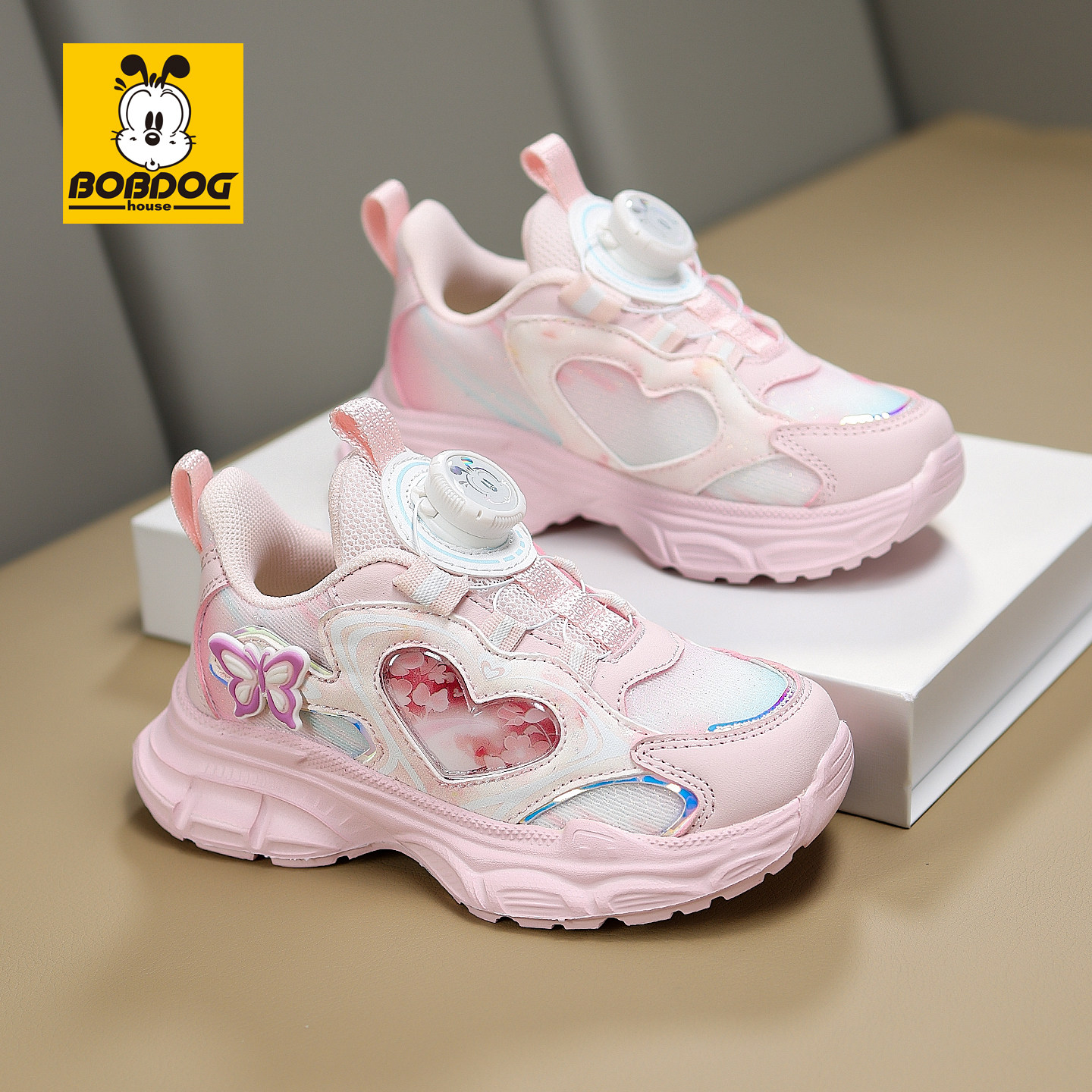 巴布豆女童鞋子2025新款秋冬儿童运动鞋女孩小学生粉色休闲鞋公主,淘宝优惠券,粉丝福利购,淘宝优惠卷