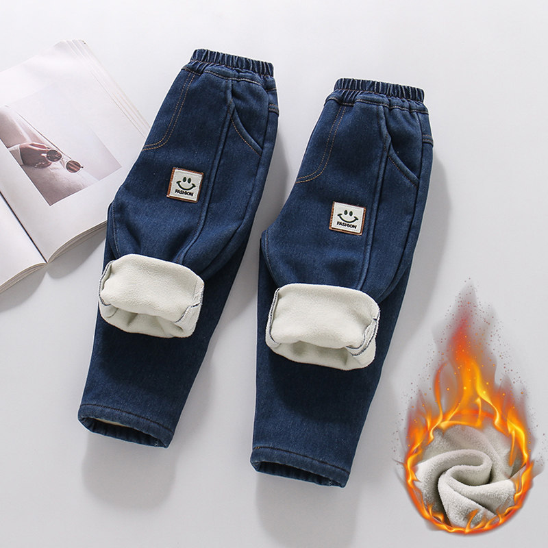 男童加绒牛仔裤一体绒3岁小童4秋冬5薄绒6外穿秋季宽松8宝宝裤子,淘宝优惠券,粉丝福利购,淘宝优惠卷