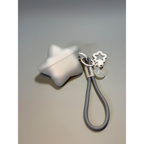 ins原创韩系银灰色星星适用AirPods4代耳机壳苹果无线蓝牙AirPodsPro三代软1/2/3代硅胶Pro2代男女款Pro3代套 - 图2