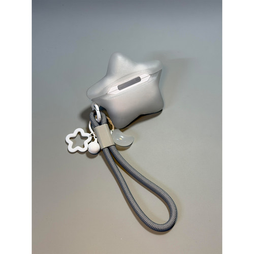 ins原创韩系银灰色星星适用AirPods4代耳机壳苹果无线蓝牙AirPodsPro三代软1/2/3代硅胶Pro2代男女款Pro3代套 - 图1