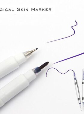 double head White Surgical Eyebrow Tattoo Skin Marker Pen To