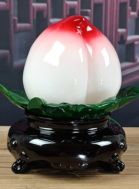 生日祝寿礼物中式客厅寿桃摆件