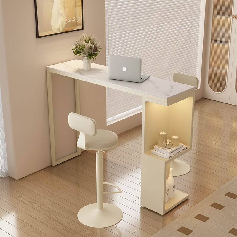 吧台桌家用简约岩板高脚桌长条桌客厅沙发阳台隔断迷你休闲小吧台,淘宝优惠券,粉丝福利购,淘宝优惠卷