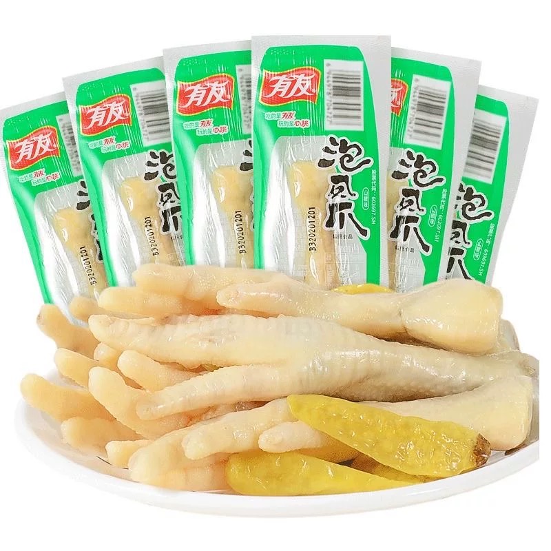 【拍1发10】有友泡椒凤爪山椒单爪追剧解馋零食囤货R