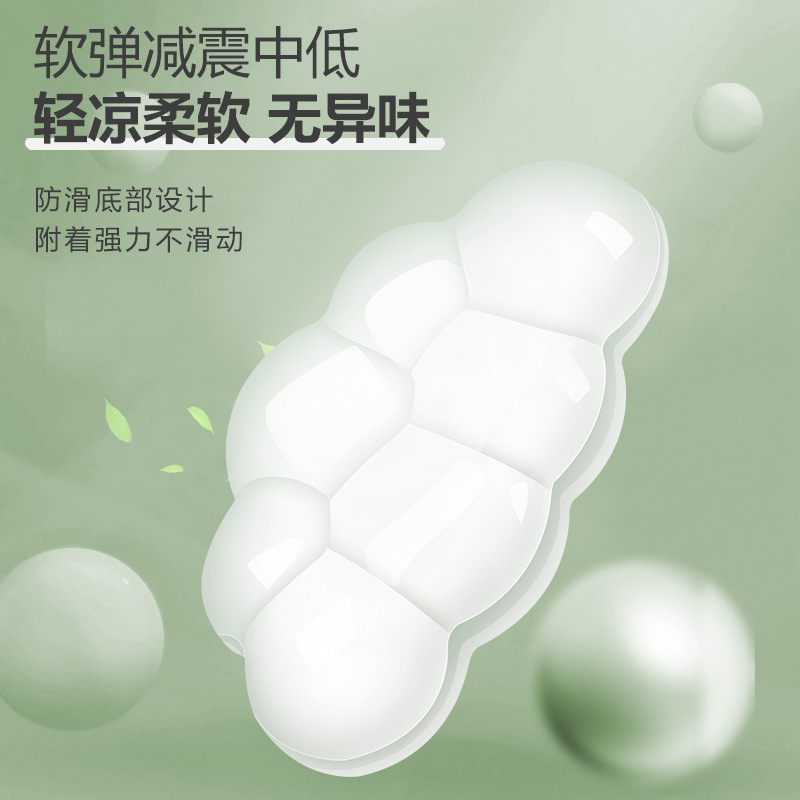 新款机械键盘手托透明硅胶护碗垫云朵冰凉打字腕托碗垫办公鼠标垫 - 图2