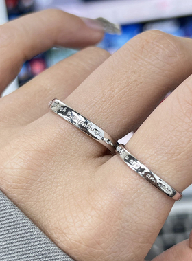 999纯银情侣对戒小众高级可调节