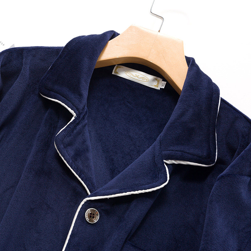 冬居家休闲法兰绒情侣海岛绒睡衣 秋泓齐锦上茂睡衣/家居服套装