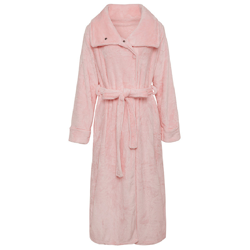 秋冬长款可外穿长袍加长珊瑚绒睡衣 秋泓齐锦上茂睡袍/浴袍