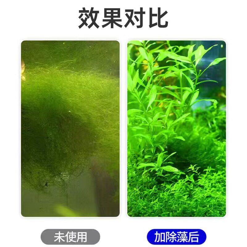 鱼缸除藻王鱼缸青苔清理神器去除绿藻绿水褐藻丝藻黑藻黄水除藻剂