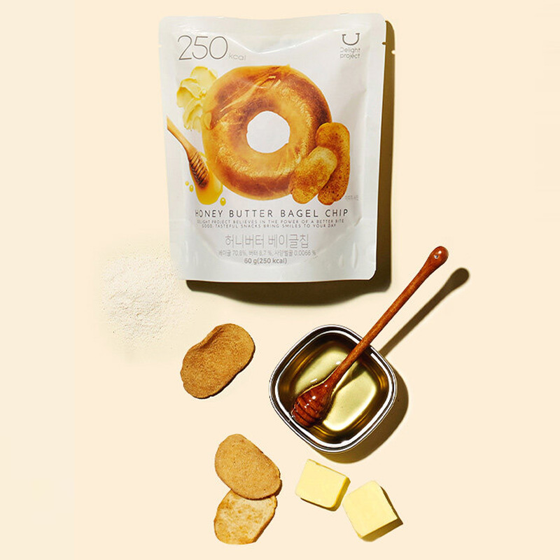 韩国直邮oliveyoung贝果脆片蒜香黄油巧克力披萨桂皮味面包饼干 - 图0