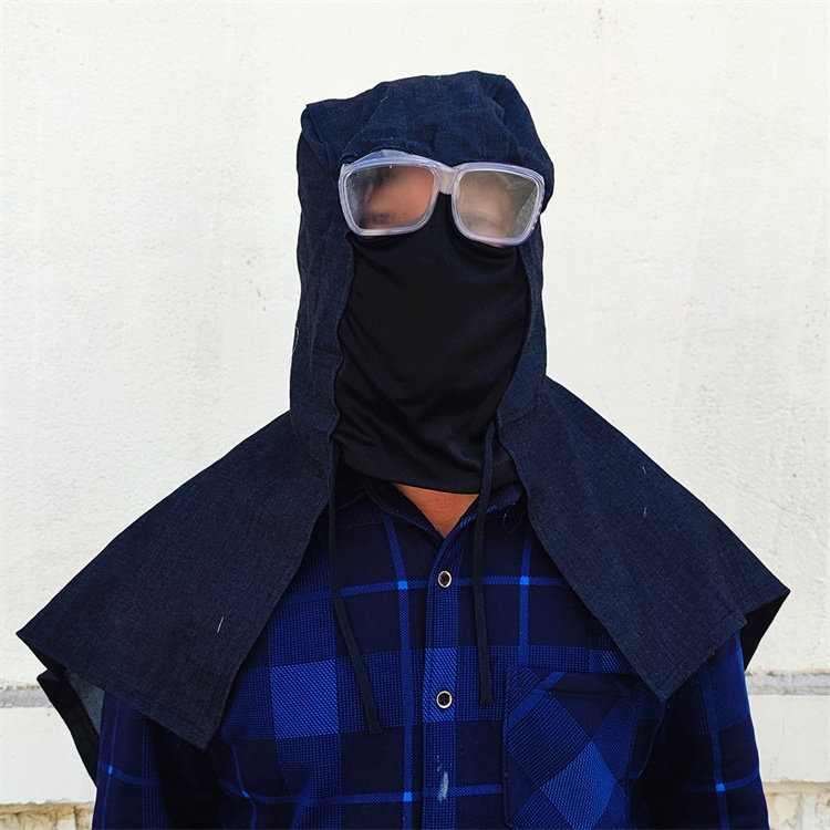 牛仔披肩帽 防尘防风沙头帽 劳保眼镜防护面罩 男女搬运工作帽,淘宝优惠券,粉丝福利购,淘宝优惠卷