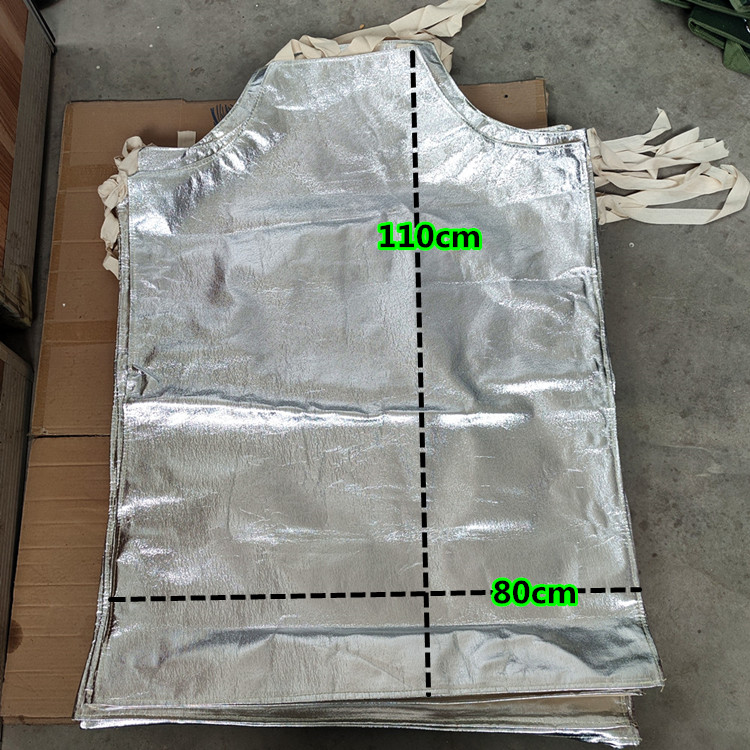 复合铝箔围裙防火围裙隔热耐高温围裙消防围裙钢厂冶炼防护服-图2