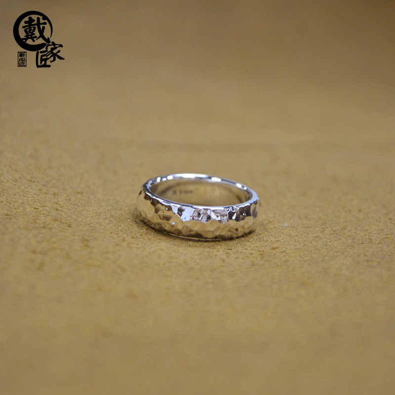 《波光粼粼》原创999纯银手工对戒 戴家匠戒指/指环