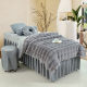 High-end rabbit hair light luxury beauty bed cover four-piece set