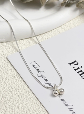 S925通体纯银清冷感小巧精致项链