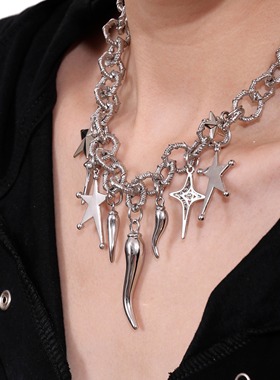 WACKYE吊坠星星拼接项链