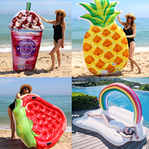 Oversized water inflatable strawberry floating bed Saint-Gen ice cream Ice Cream floating ice-stick floating-floating-board swimming ring